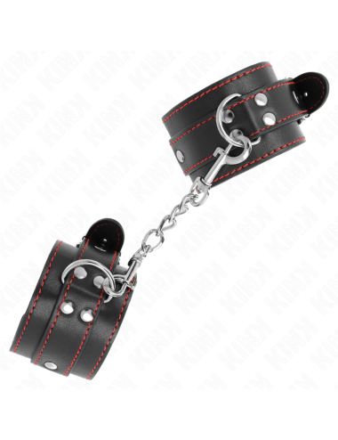 KINK - RESISTENZA DA POLSO NERA CON FODERA ROSSA REGOLABILE 20-28 CM X 5