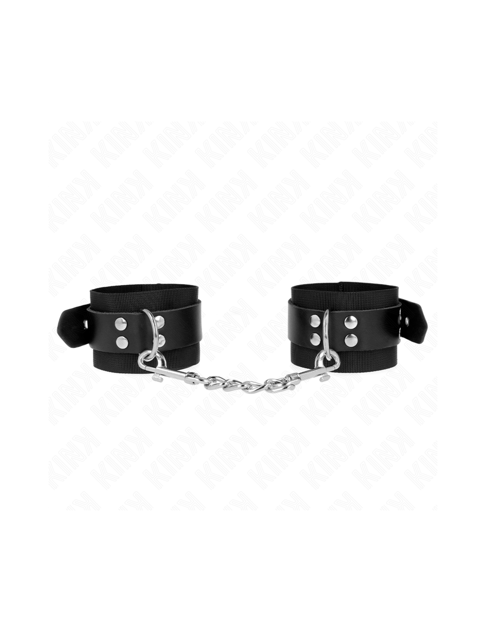 KINK - RESISTENZA DA POLSO IN NYLON NERO CON CINTURA IN PELLE NERA REGOLABILE 19-29 CM X 5