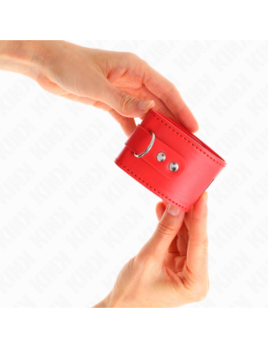 KINK - RESISTENZA DA POLSO CON CHIUSURA A LUCCHETTO ROSSO REGOLABILE 16-23 CM X 5