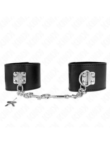 KINK - RESISTENZA DA POLSO CON CHIUSURA A LUCCHETTO NERO REGOLABILE 16-23 CM X 5