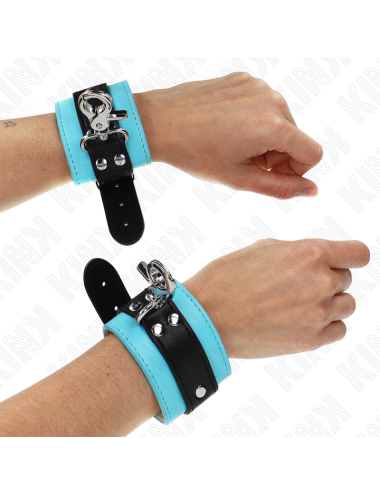 KINK - RESISTENZA DA POLSO PREMIUM CON SERRATURA NERO / BLU REGOLABILE 21-28 CM X 5