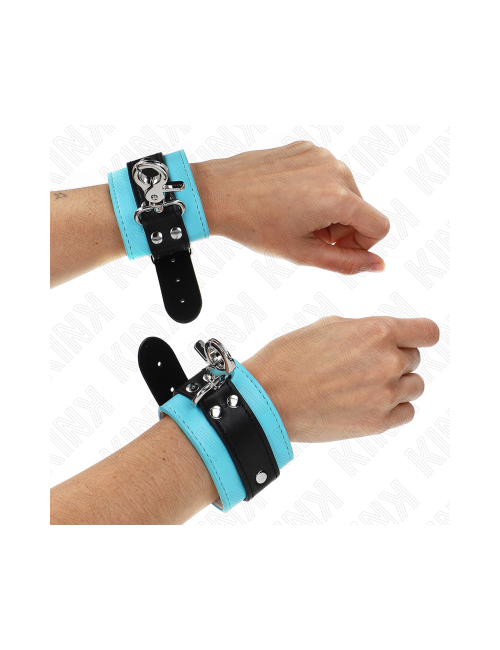 KINK - RESISTENZA DA POLSO PREMIUM CON SERRATURA NERO / BLU REGOLABILE 21-28 CM X 5