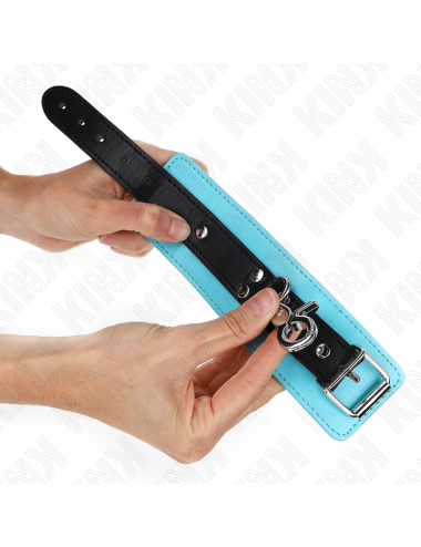 KINK - RESISTENZA DA POLSO PREMIUM CON SERRATURA NERO / BLU REGOLABILE 21-28 CM X 5