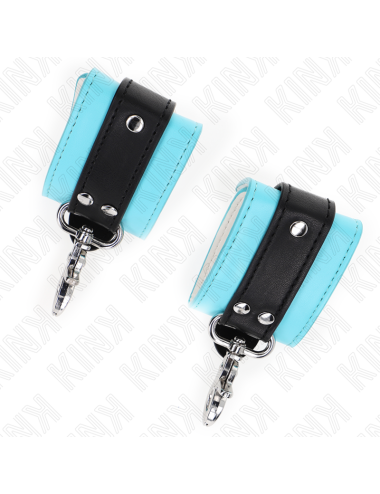 KINK - RESISTENZA DA POLSO PREMIUM CON SERRATURA NERO / BLU REGOLABILE 21-28 CM X 5,5 CM