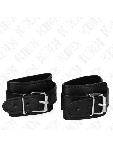 KINK - RESISTENZA DA POLSO PER DUNGEON CON CHIUSURA NERA REGOLABILE 21-28 CM X 5