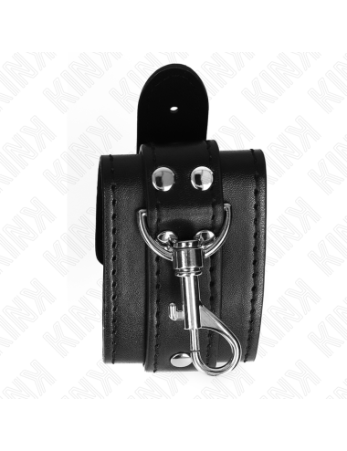 KINK - RESISTENZA DA POLSO PER DUNGEON CON CHIUSURA NERA REGOLABILE 21-28 CM X 5