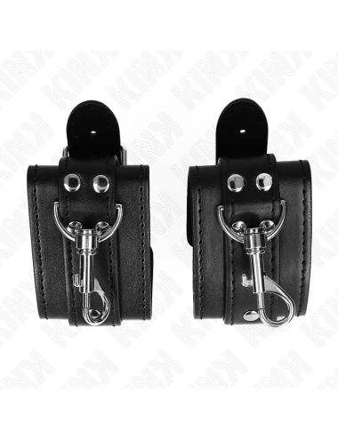 KINK - RESISTENZA DA POLSO PER DUNGEON CON CHIUSURA NERA REGOLABILE 21-28 CM X 5,5 CM