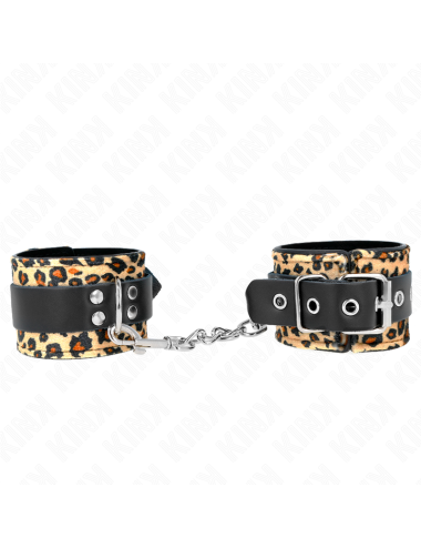 KINK - POGGIAPOLSO IN VERA PELLE LEOPARDATA REGOLABILE 18-29 CM X 5