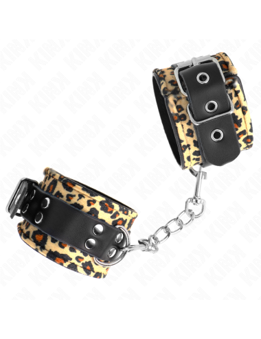 KINK - POGGIAPOLSO IN VERA PELLE LEOPARDATA REGOLABILE 18-29 CM X 5