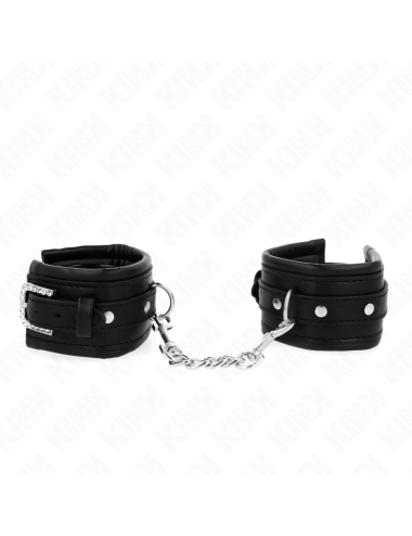 KINK - POGGIPOLSO CON FIBBIA STRASS NERO REGOLABILE 25-32 CM X 5
