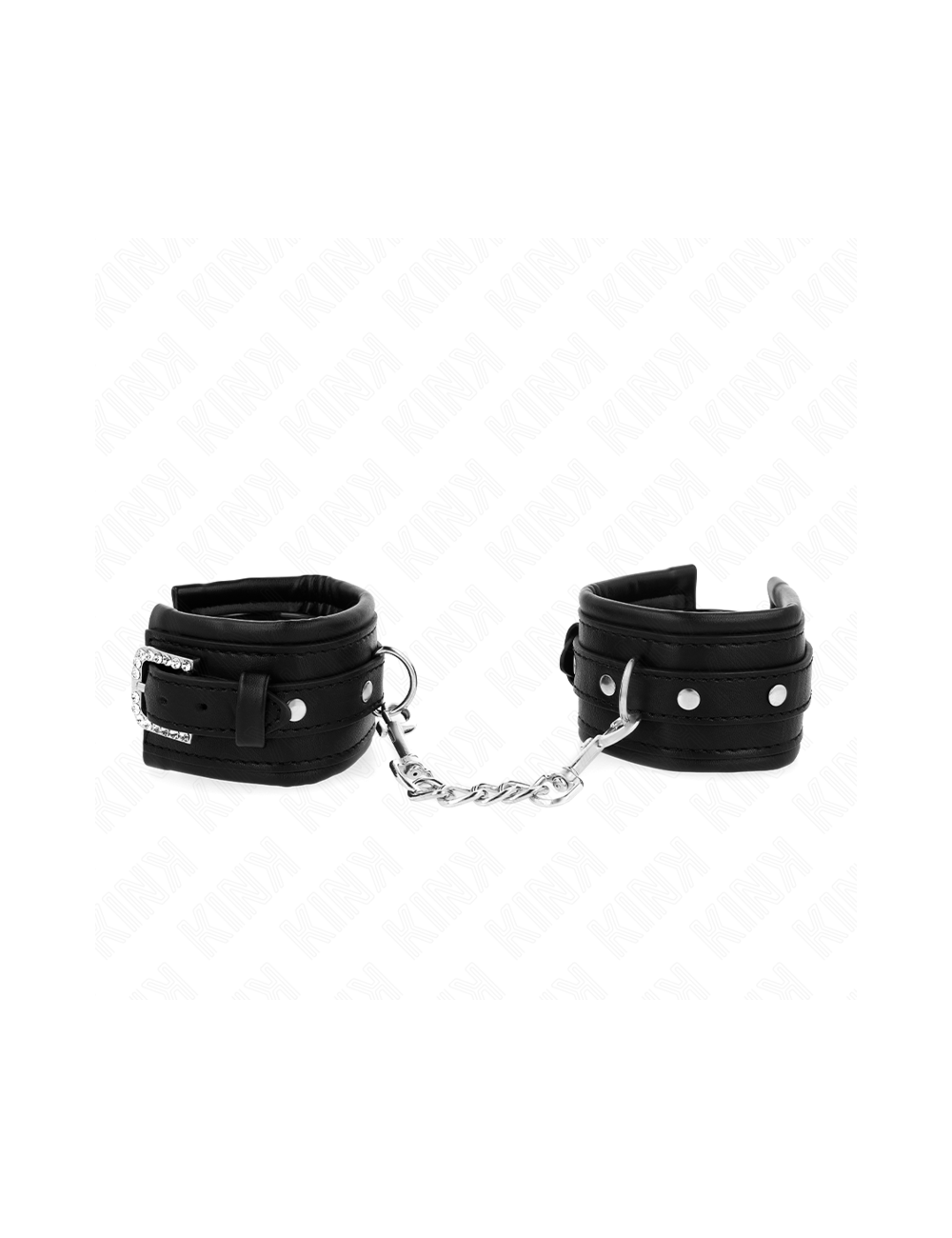 KINK - POGGIPOLSO CON FIBBIA STRASS NERO REGOLABILE 25-32 CM X 5