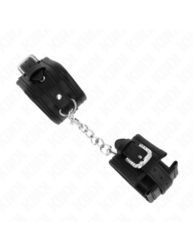 KINK - POGGIPOLSO CON FIBBIA STRASS NERO REGOLABILE 25-32 CM X 5
