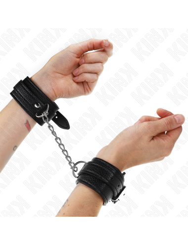 KINK - RESISTENZA DA POLSO CON MOTIVO SERPENTE NERO REGOLABILE 20-28 CM X 5,4 CM