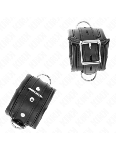 KINK - RESISTENZA DA POLSO PESANTE CON FODERA IN PELLICCIA NERA REGOLABILE 20-30 CM X 6 CM