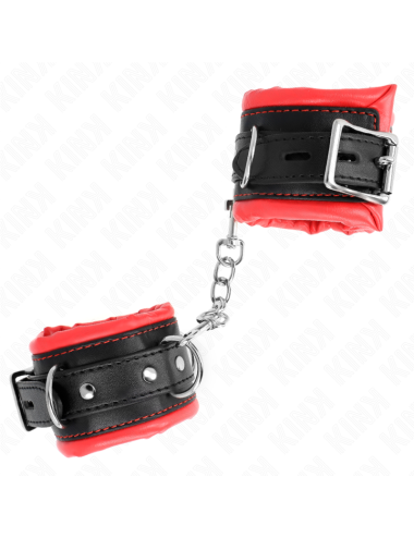 KINK - RESISTENZA DA POLSO PESANTE CON FODERA IN PELLICCIA ROSSA REGOLABILE 20-30 CM X 6 CM