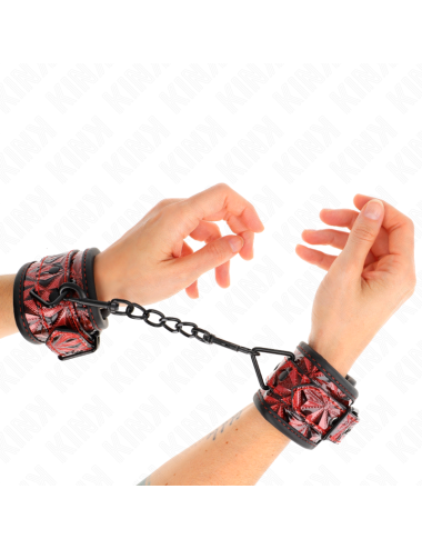 KINK - RESISTENZA DA POLSO CON MOTIVO A DIAMANTI ROSSO SCURO REGOLABILE 17-26 CM X 5,5 CM