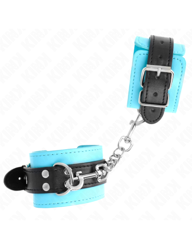 KINK - RESISTENZA DA POLSO CON GANCIO BLU IMBOTTITO IN PELLICCIA REGOLABILE 20-28 CM X 5