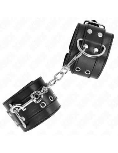 KINK - REGTINO DA POLSO DOPPIA FIBBIA NERO REGOLABILE 19-26 CM