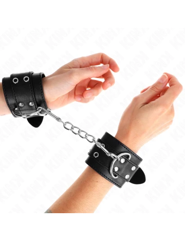 KINK - REGTINO DA POLSO DOPPIA FIBBIA NERO REGOLABILE 19-26 CM