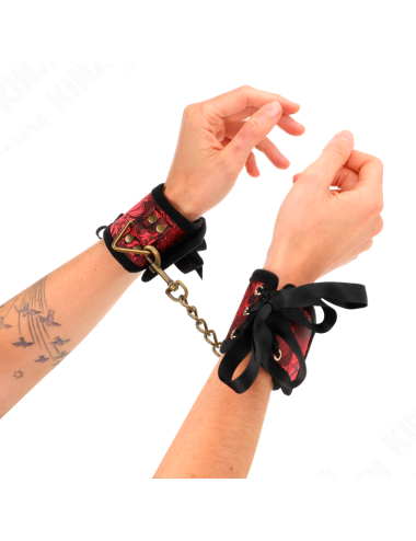 KINK - RESISTENZA DA POLSO SCANDALO DETTAGLI IN PIZZO ROSSO-NERO 24