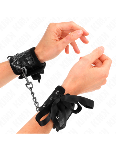 KINK - RESISTENZA DA POLSO SCANDALO DETTAGLI IN PIZZO NERO 24,5 CM X 6,5 CM