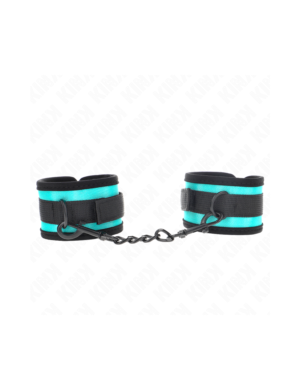 KINK - TENUTA DA POLSO IN NYLON CON GANCIO E LOOP NERO-BLU REGOLABILE 18-32 CM X 5 CM