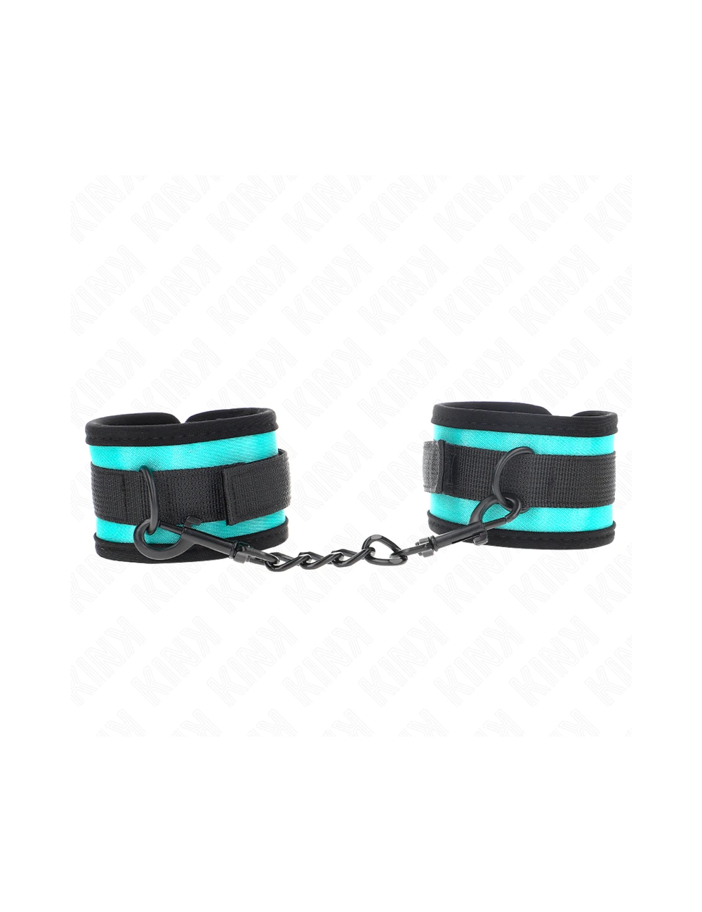 KINK - TENUTA DA POLSO IN NYLON CON GANCIO E LOOP NERO-BLU REGOLABILE 18-32 CM X 5 CM