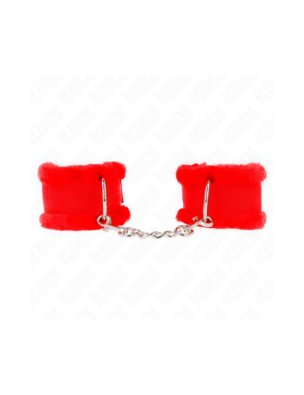KINK - POGGIPOLSO FODERATO IN PELLICCIA ROSSO REGOLABILE 17-31 CM X 7 CM