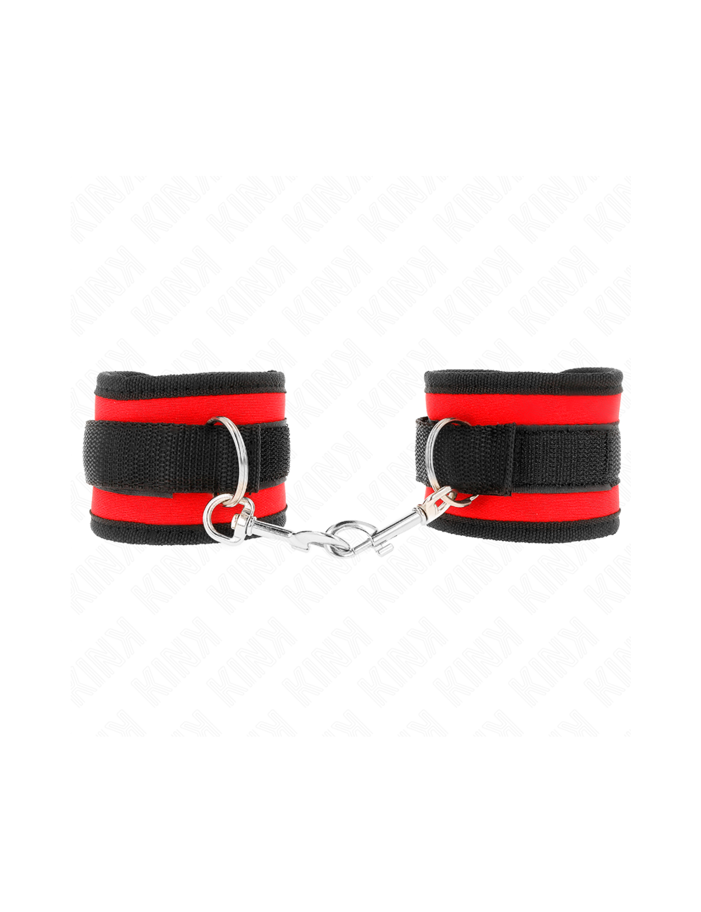 KINK - TENUTA DA POLSO IN NYLON HOOK&LOOP ROSSO-NERO MODELLO 2 REGOLABILE 18-35 CM X 6 CM