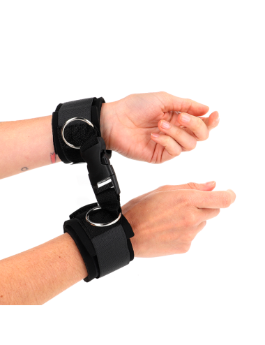 KINK - TENUTA DA POLSO IN NEOPRENE CON GANCIO E LOOP NERA REGOLABILE 22-34 CM