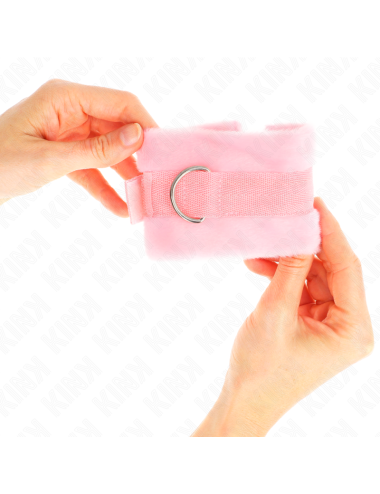KINK - POLSINI IN PELLICCIA PER PRINCIPIANTI ROSA 30 X 7 CM