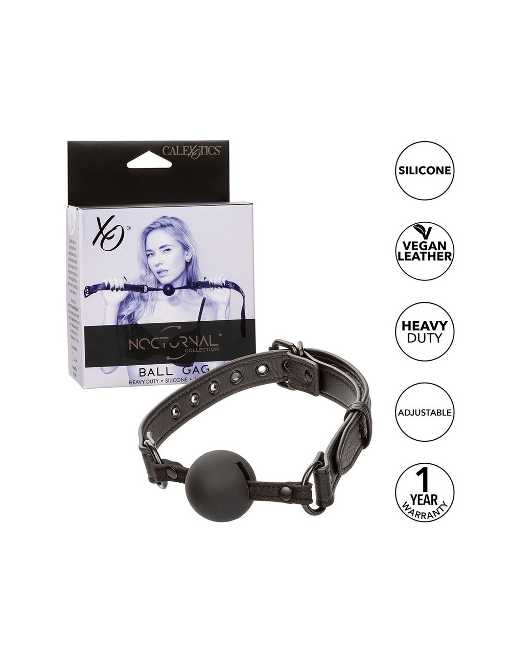 CALEXOTICS - NOCTURNAL BALL GAG SILICONE NERO CALEXOTICS - NOCTURNAL BALL GAG SILICONE NERO