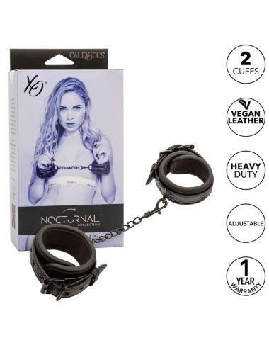 CALEXOTICS - NOCTURNAL MANICHETTE DA POLSO IN PELLE REGOLABILI NERE
