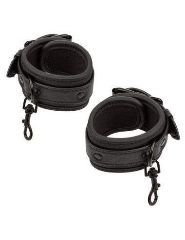 CALEXOTICS - NOCTURNAL CINGHIE PER LETTO IN PELLE REGOLABILI NERE