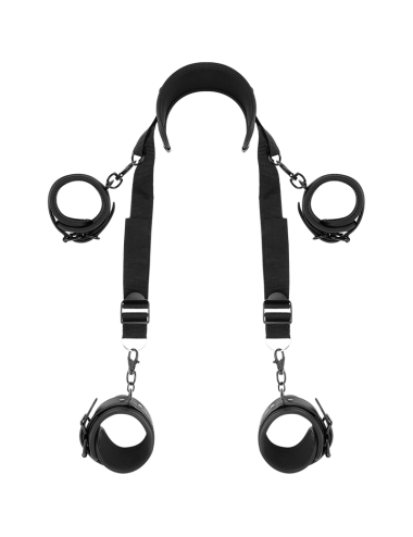 FETISH SUBMISSIVE - POSIZIONE MASTER CON 4 MANETTE RIVESTITE IN NOPRENE