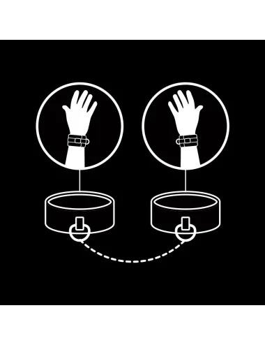 FETISH SUBMISSIVE - MANETTE IN PELLE VEGANA CON FODERA IN NOPRENE