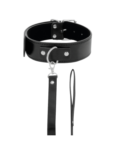 DARKNESS - COLLANA POSTURA CON CATENA IN PELLE
