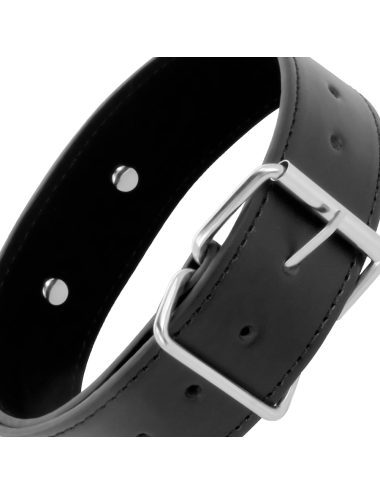 DARKNESS - COLLANA POSTURA CON CATENA IN PELLE