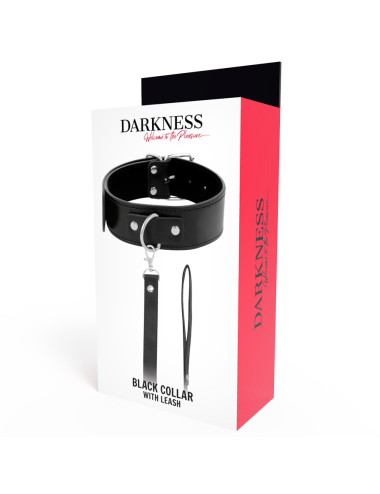DARKNESS - COLLANA POSTURA CON CATENA IN PELLE
