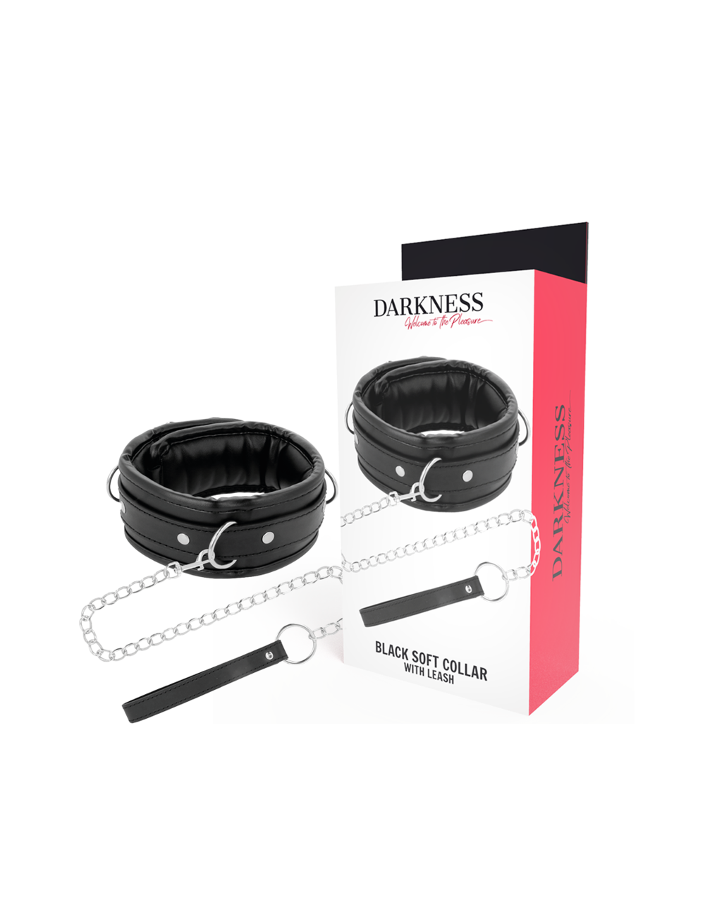 DARKNESS - COLLANA IN MORBIDA PELLE CON CATENA
