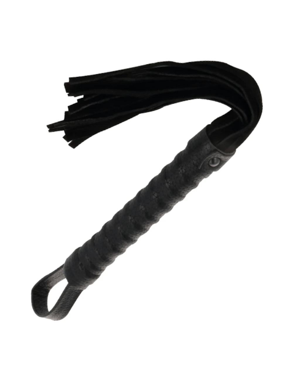 DARKNESS - FRUSTA BONDAGE NERA CON MANICO IN PELLE DARKNESS - FRUSTA BONDAGE NERA CON MANICO IN PELLE