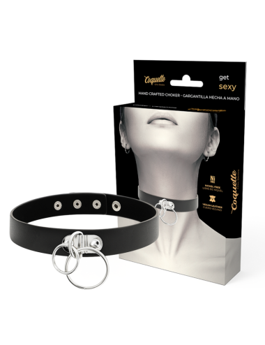COQUETTE CHIC DESIRE - GIROCOLLO IN PELLE VEGANA CON DOPPIO ANELLO