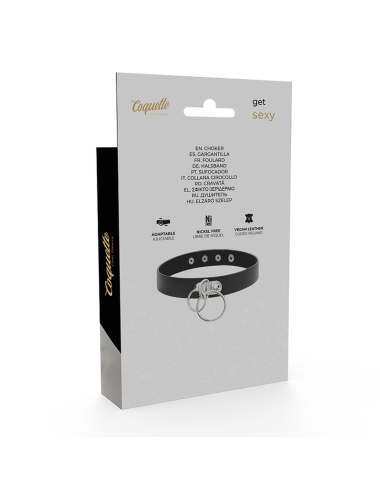 COQUETTE CHIC DESIRE - GIROCOLLO IN PELLE VEGANA CON DOPPIO ANELLO