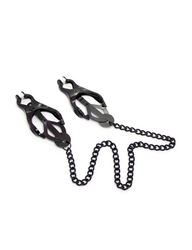 OHMAMA FETISH - Pinze per capezzoli giapponesi con catena nera