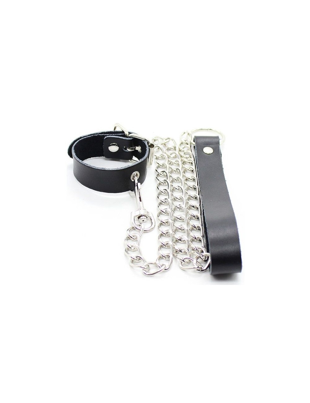 OHMAMA FETISH - COLLANA PER PENE E CINTURINO IN PELLE CON CATENA IN METALLO OHMAMA FETISH - COLLANA PER PENE E CINTURINO IN PELLE CON CATENA IN METALLO
