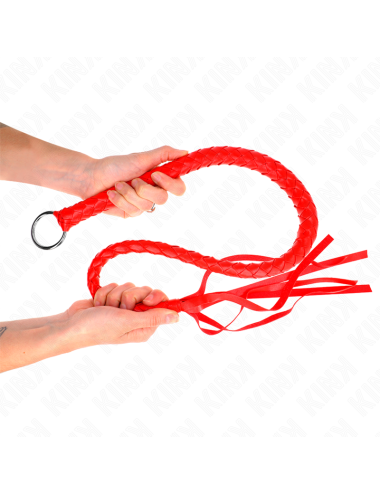 KINK - FRUSTA SERPENTE CON ANELLO MANO ROSSO 65 CM