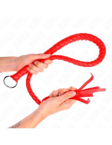 KINK - FRUSTA SERPENTE CON ANELLO MANO ROSSO 65 CM
