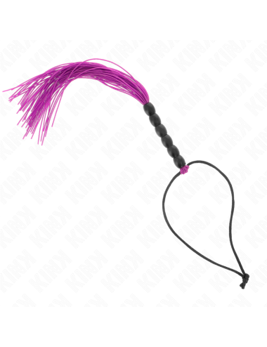 KINK - MINI FRUSTA IN SILICONE CON 6 PERLINE VIOLA 26 CM