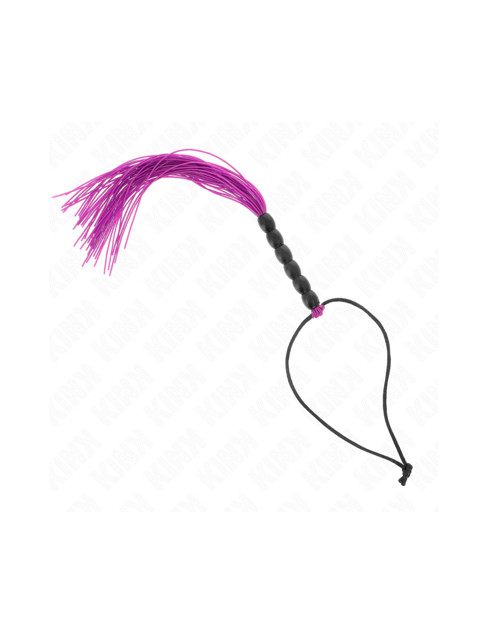 KINK - MINI FRUSTA IN SILICONE CON 6 PERLINE VIOLA 26 CM