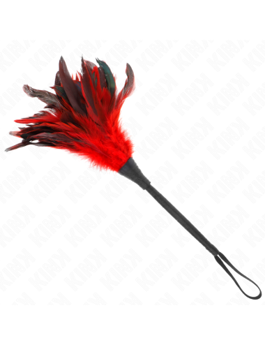 KINK - PIUME DI POLLO SOLLEGATO A FORMA DI CORNO ROSSO 36 CM